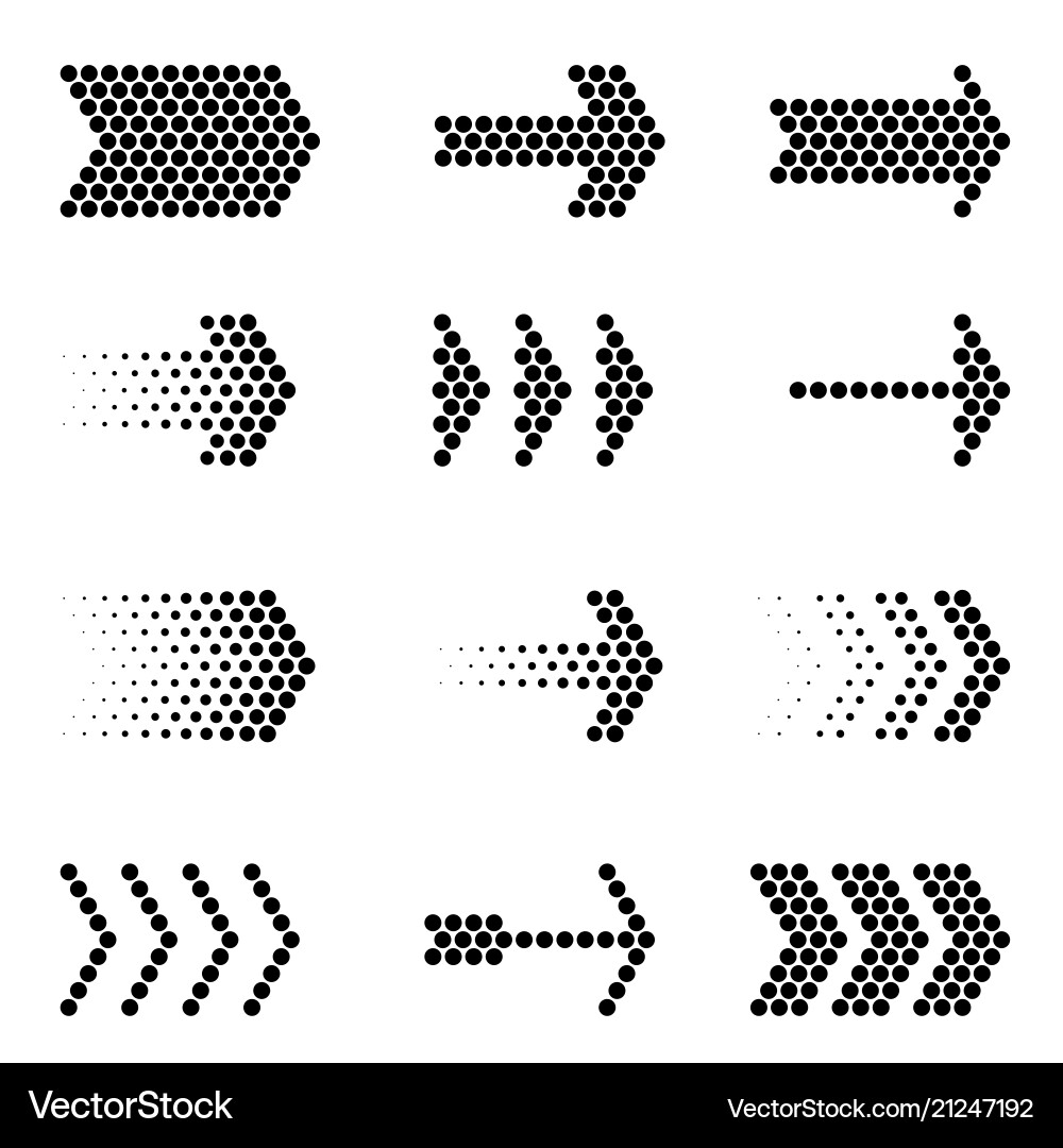 Flat Arrow Icon Set - Navigation vector image