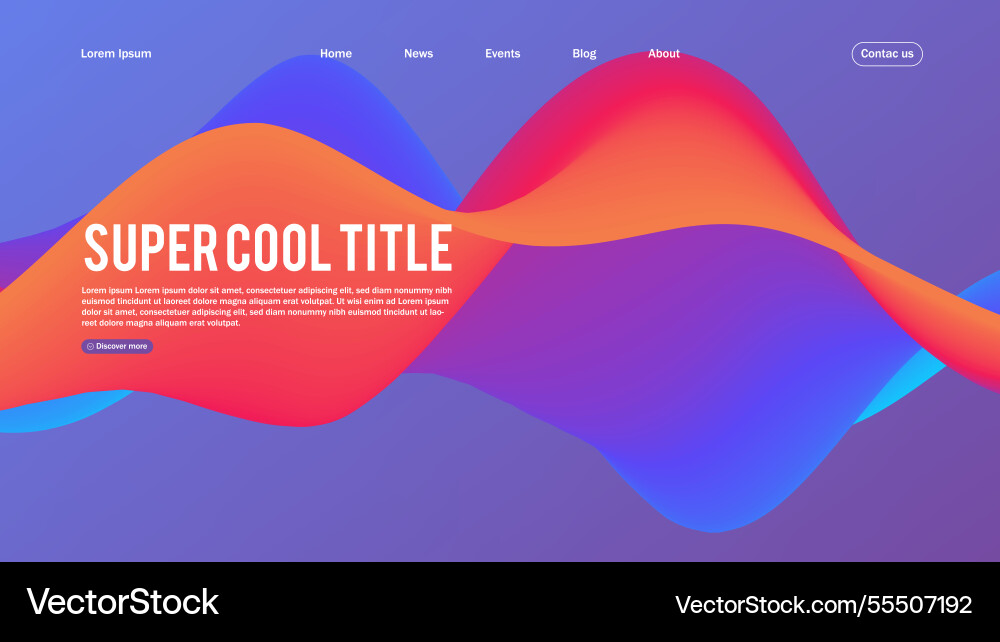 Landing page abstract design template for website Landing page abstract design template for website Vector Image