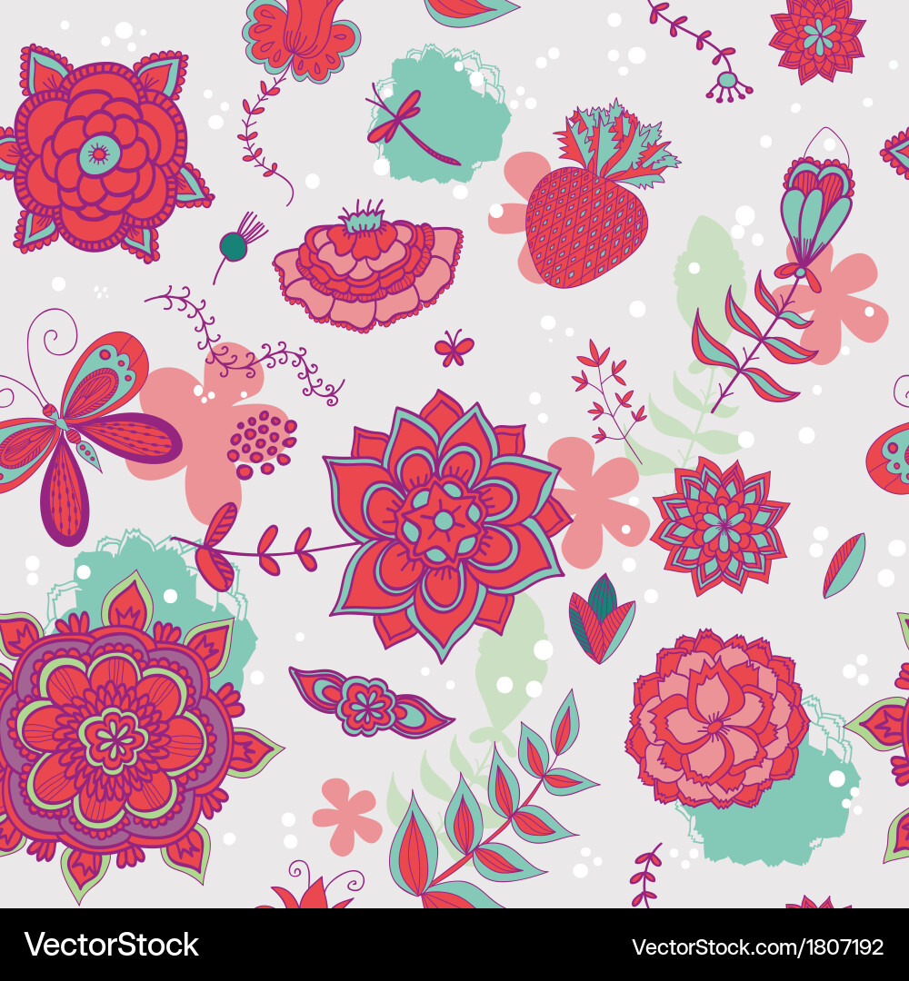 Ornate Floral Pattern Vector Image