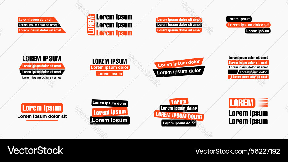 Set of typography based quotes design - text Set of typography based quotes design - text vector image