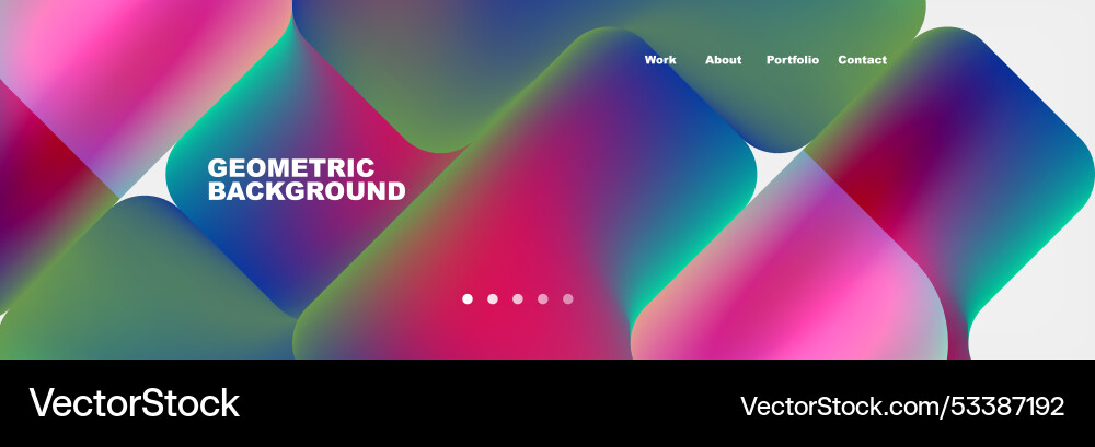 Square internet web page design template Vector Image