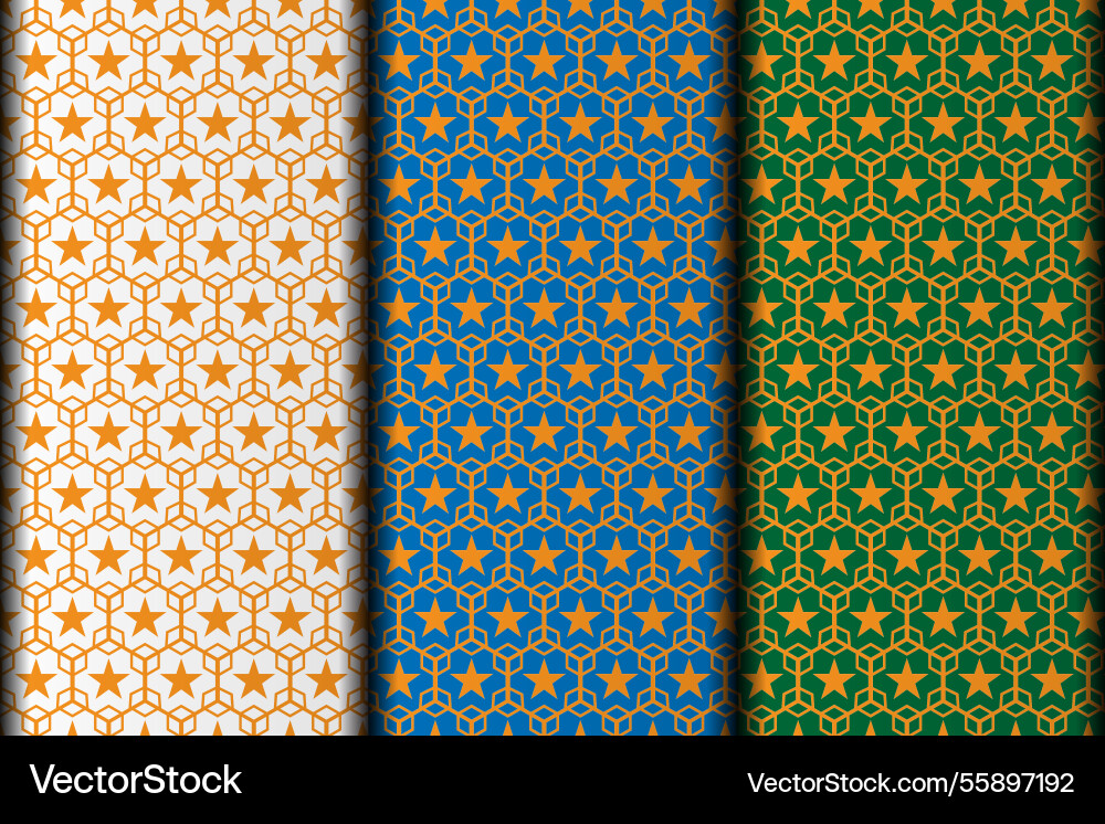 Star style eps pattern design template Vector Image