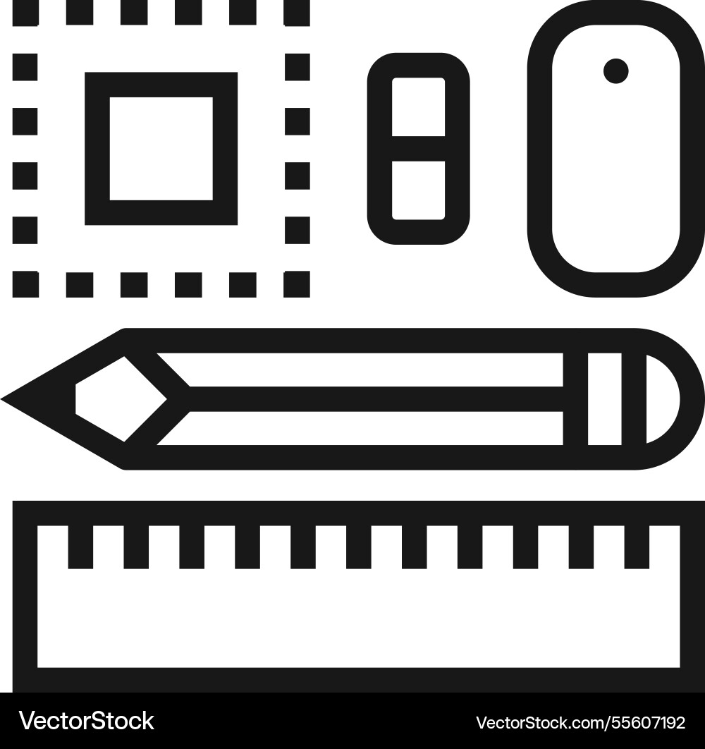 Tools flat line web icon concept Tools flat line web icon concept vector image