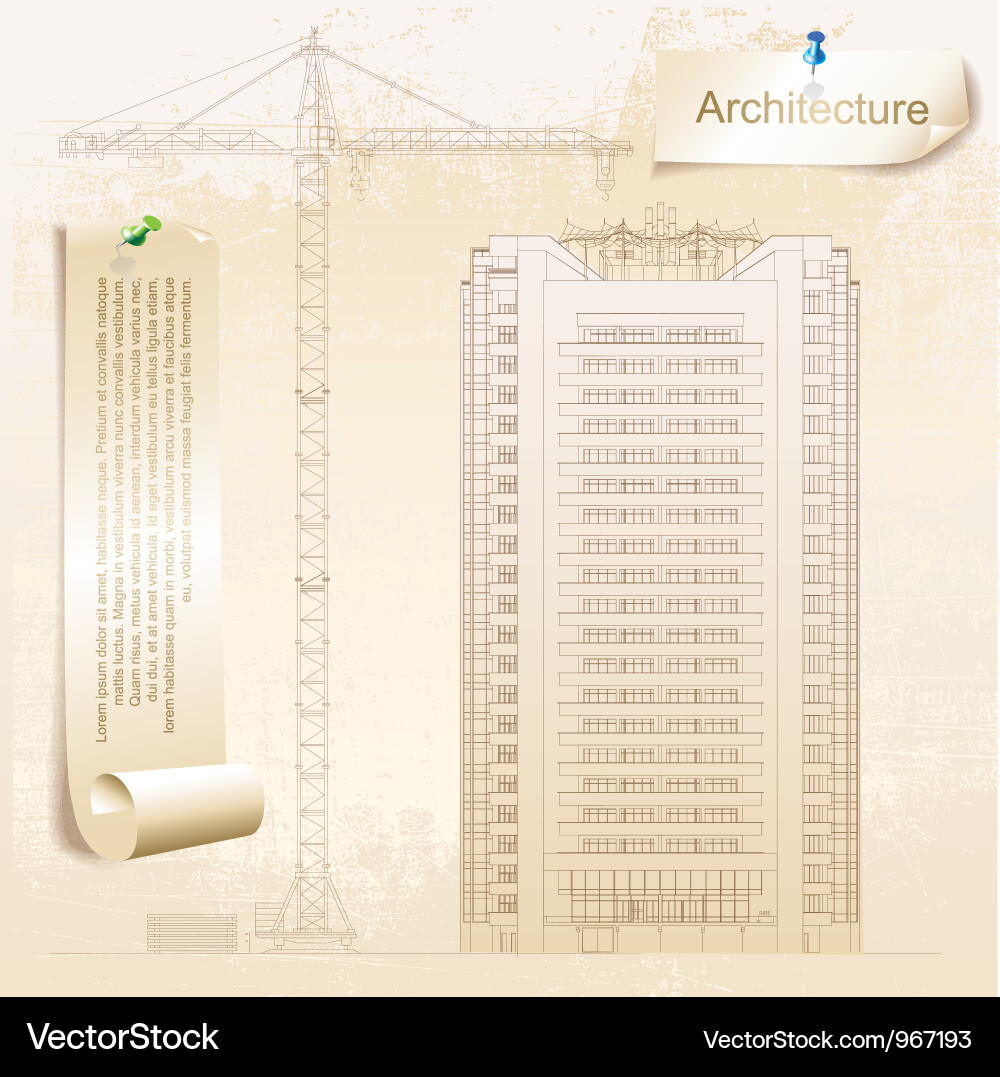 Architectural Blueprint Plans Royalty Free Vector Image