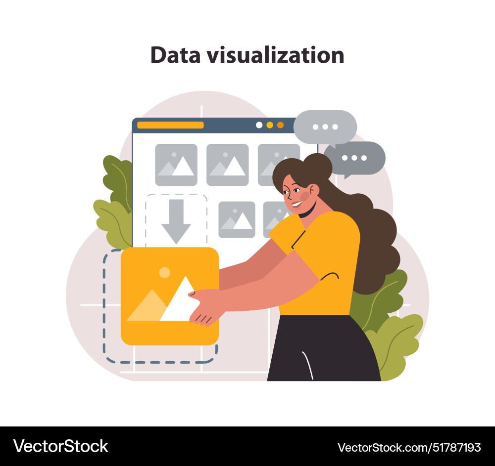 Data visualization representation of information Data visualization representation of information Vector Image