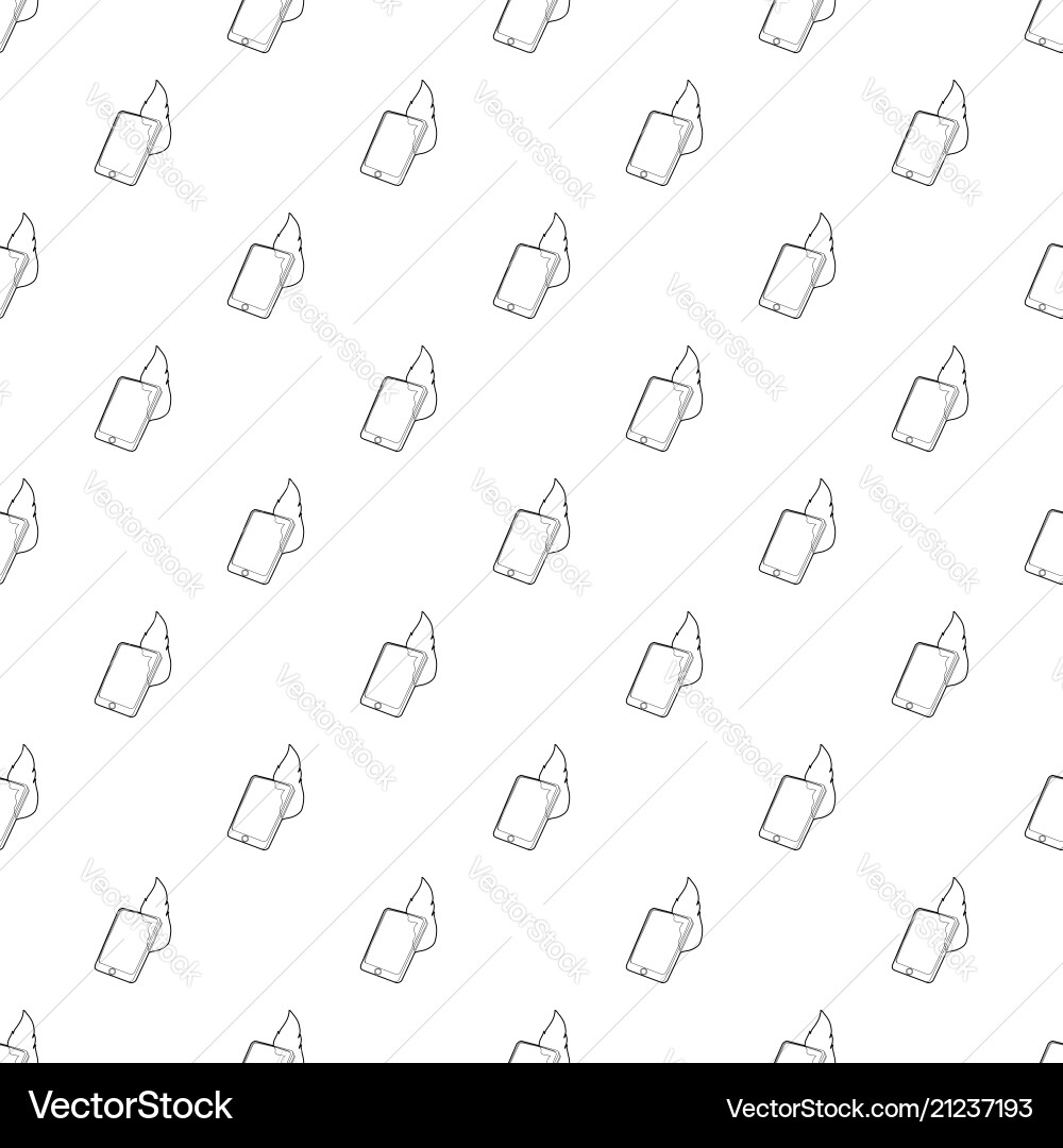 Gadget in fire icon outline style Gadget in fire icon outline style vector image