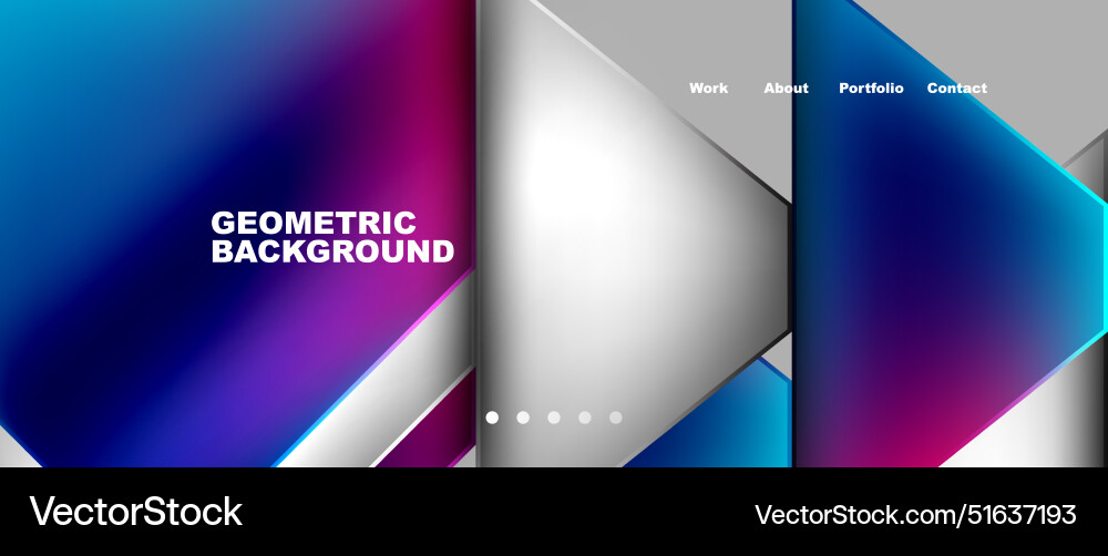Gradient triangle geometric minimal wallpaper Vector Image