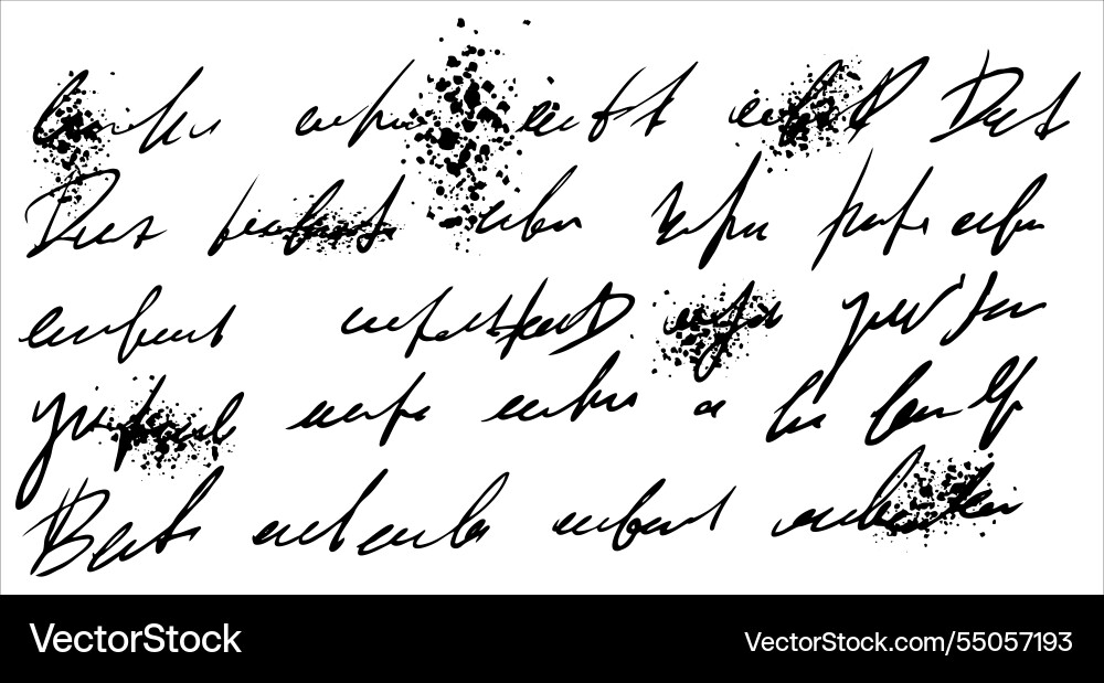 Illegible script Illegible script vector image