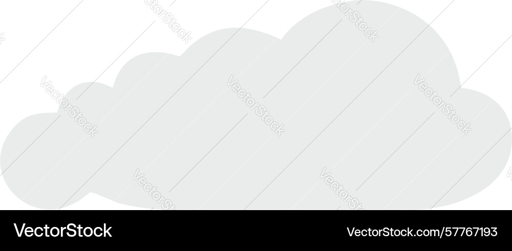 Light grey cloud shape subtle sky element design vector image