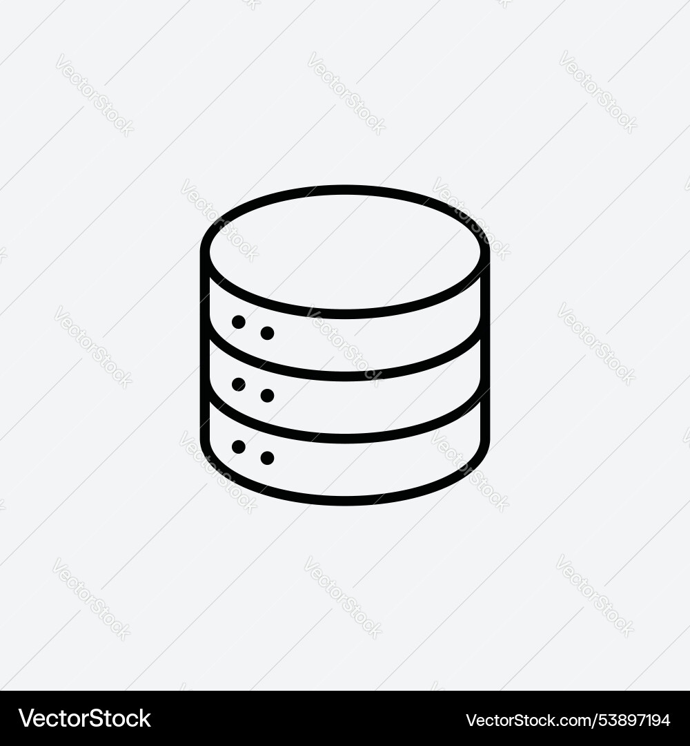 Database icon set vector image