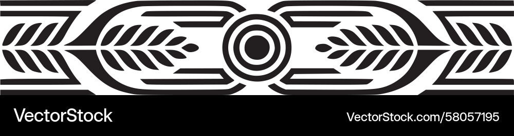 Art Deco Linear Border Pattern Vector Image