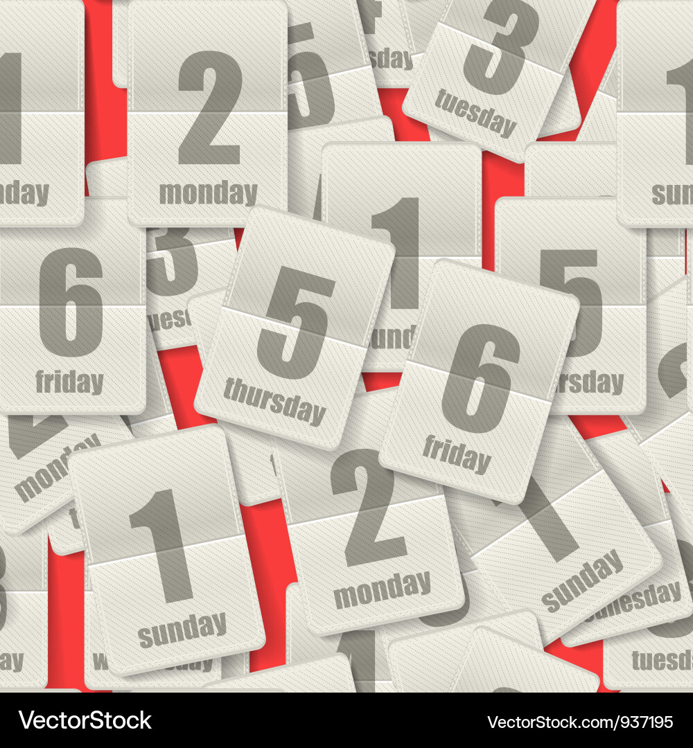 Calendar Pages - Date & Time Vector Image
