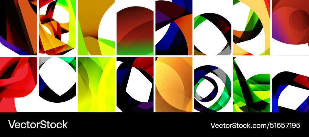Collection of abstract background with waves Vector Image