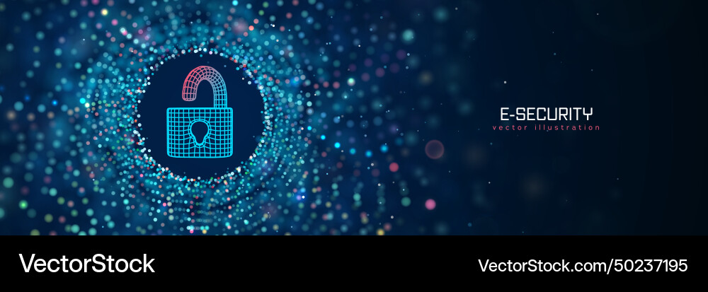 Futuristic cyber security Royalty Free Vector Image