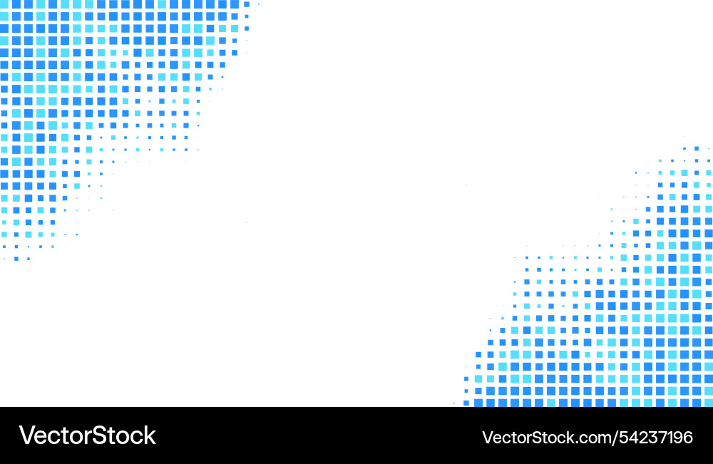 Abstract pixelated square grid banner with text vector image
