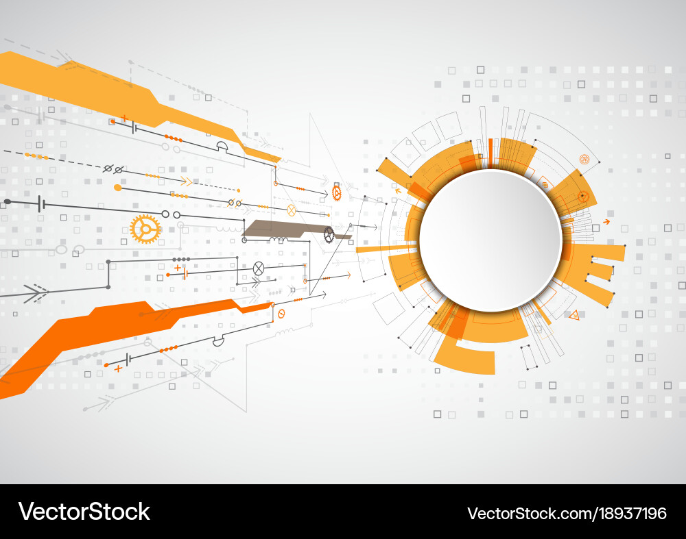 Abstract technological background with various Vector Image
