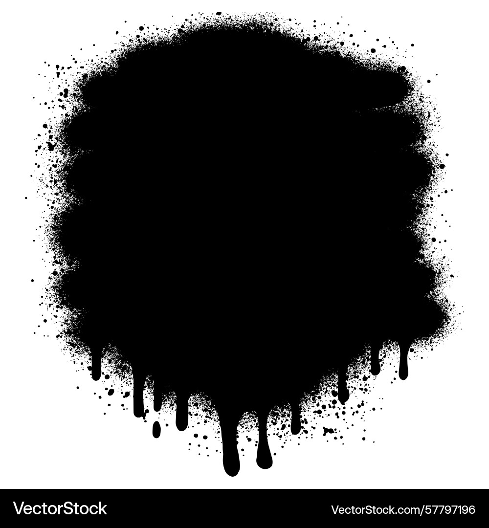Black ink style spray blobs and stains Black ink style spray blobs and stains Vector Image