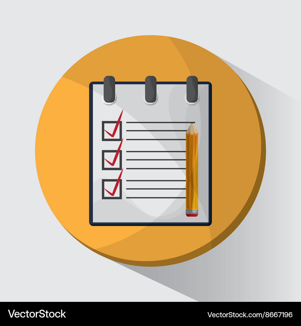 Checklist design document mark Vector Image
