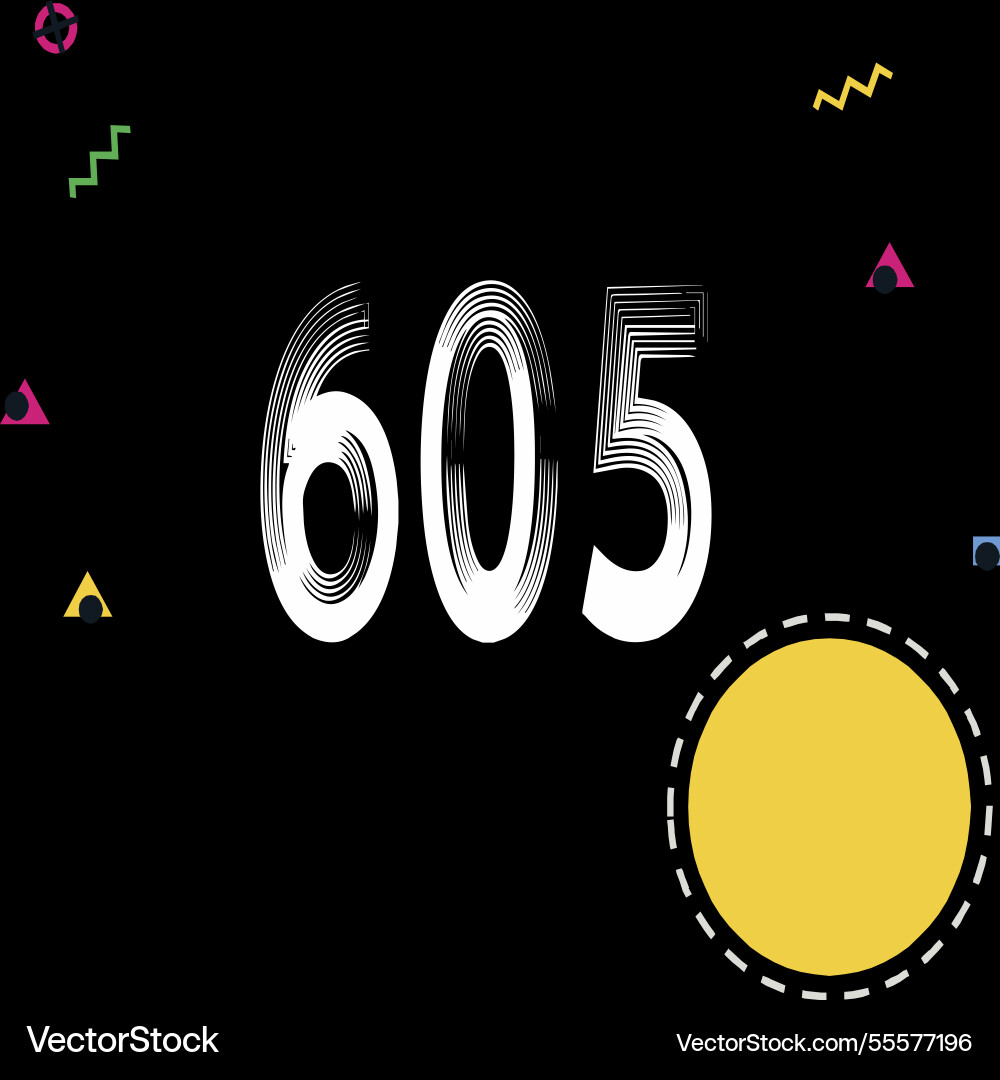 Number font design with decorative dots Vector Image