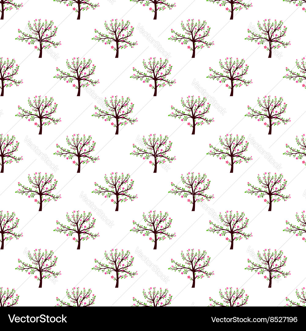 Tree pattern seamless Vector Image