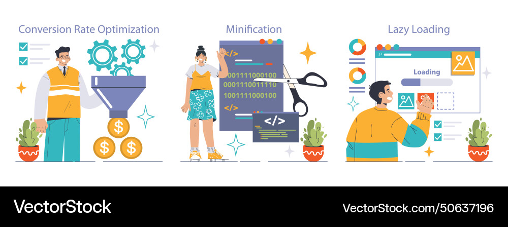 Website optimization set maximizing Website optimization set maximizing Vector Image