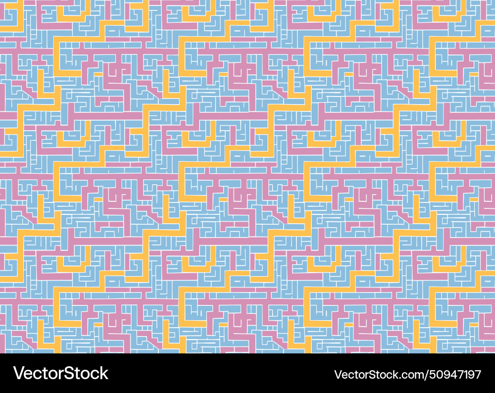 Abstract colorful maze labyrinth game pattern Abstract colorful maze labyrinth game pattern Vector Image