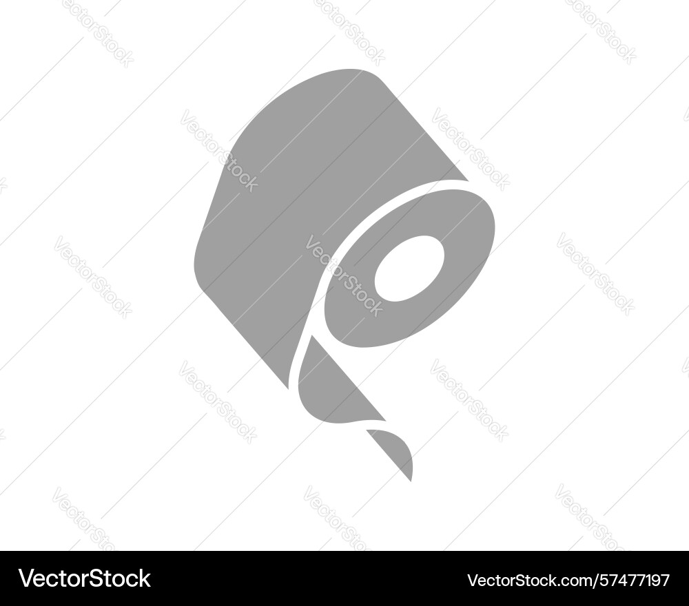 Abstract grey roll icon signifying continuous Vector Image