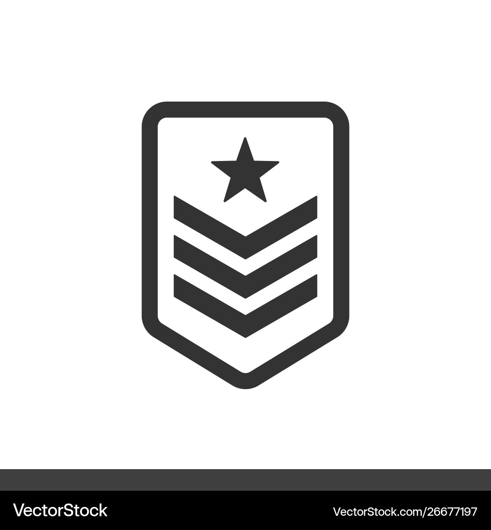 Army Badge Icon - Military Emblem vector image