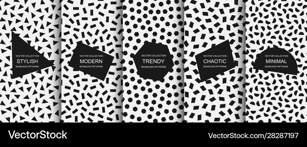 Collection seamless simple patterns Collection seamless simple patterns vector image
