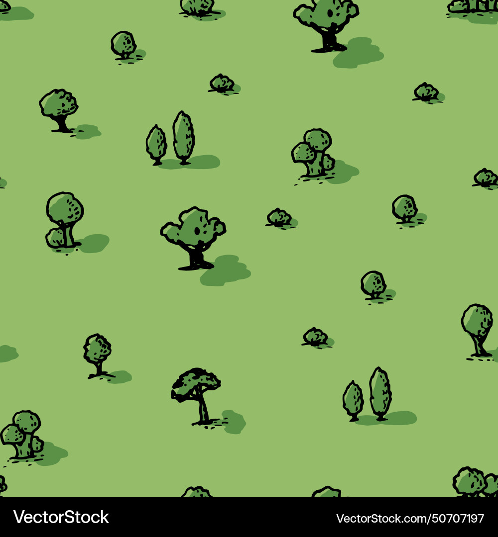 Seamless pattern forest top view map from Seamless pattern forest top view map from vector image