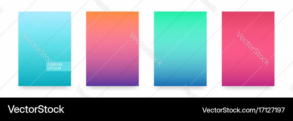 Soft color gradient modern light background set Vector Image