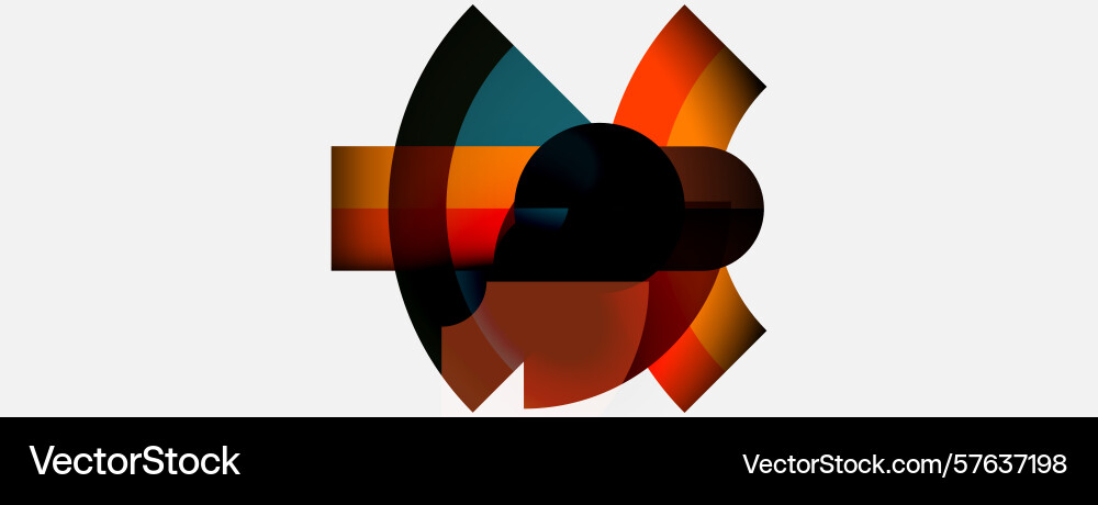 Abstract geometric composition overlapping Vector Image
