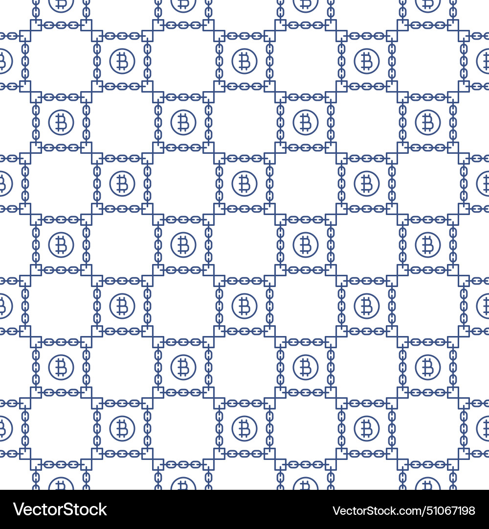 Bitcoin blockchain technology cryptocurrency Bitcoin blockchain technology cryptocurrency vector image