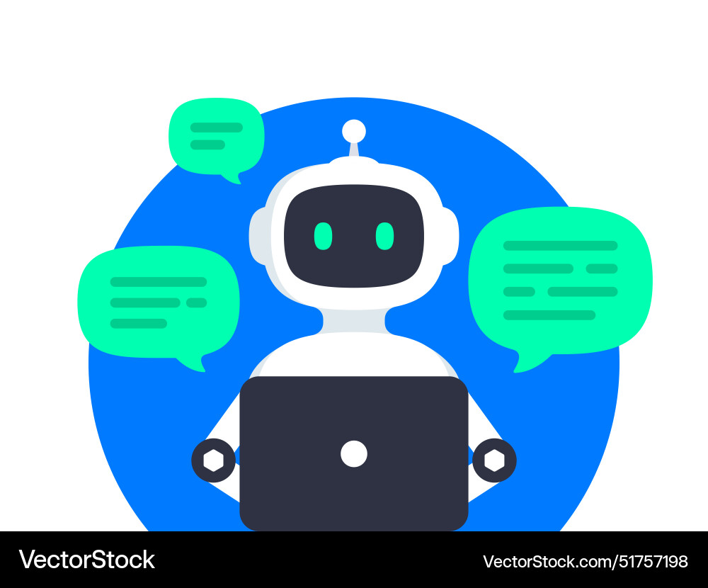 Chatbot with speech bubble concept Chatbot with speech bubble concept vector image