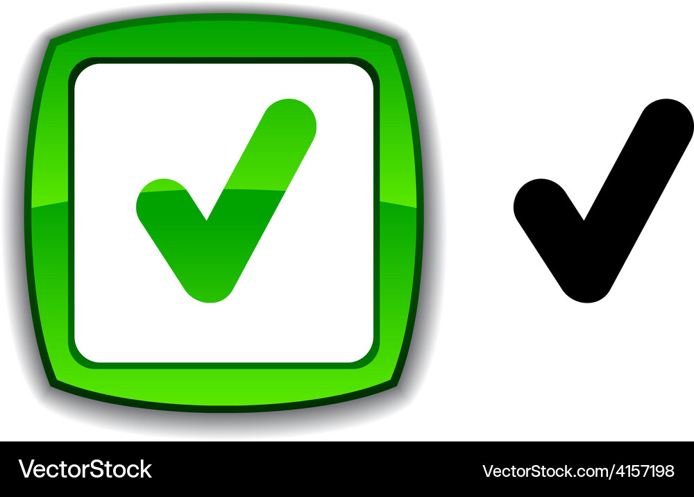 Check button Vector Image