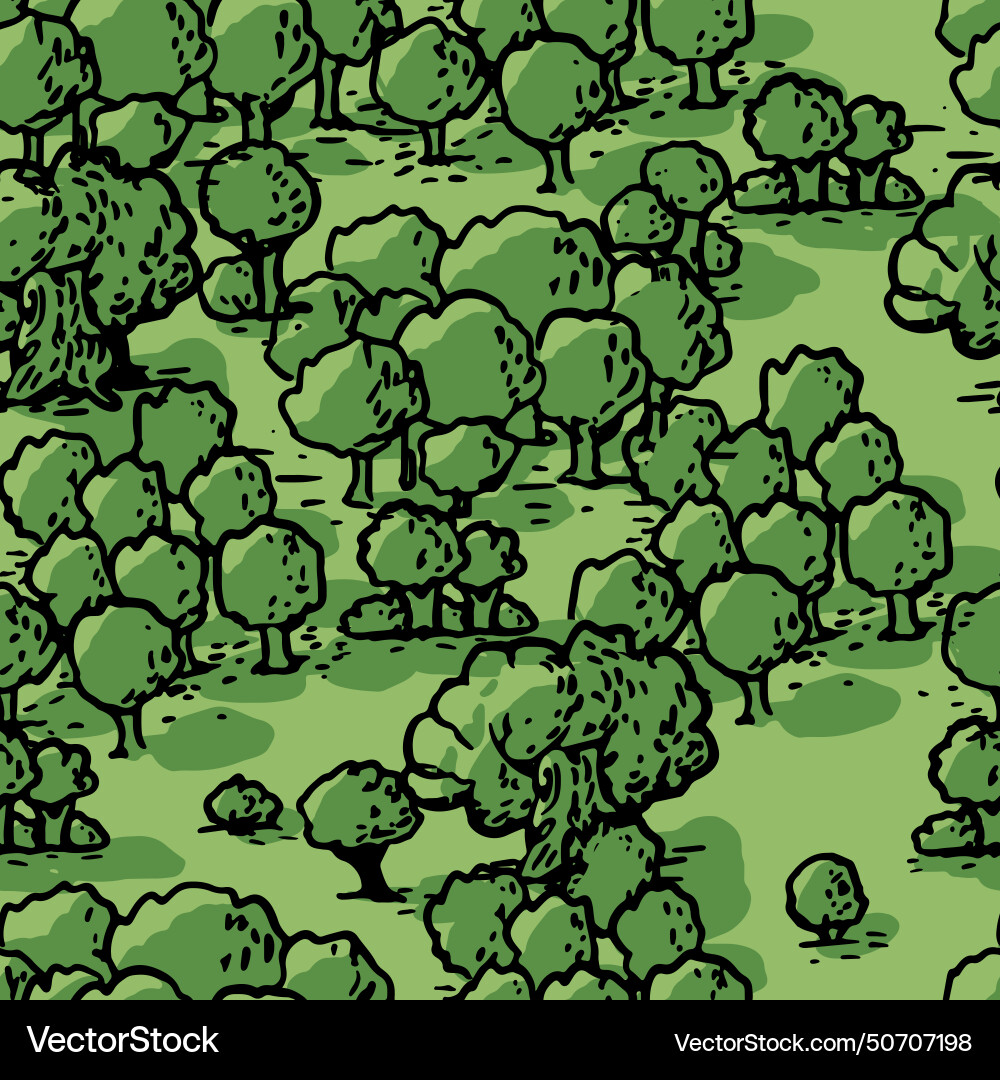 Seamless pattern forest top view map from Seamless pattern forest top view map from Vector Image