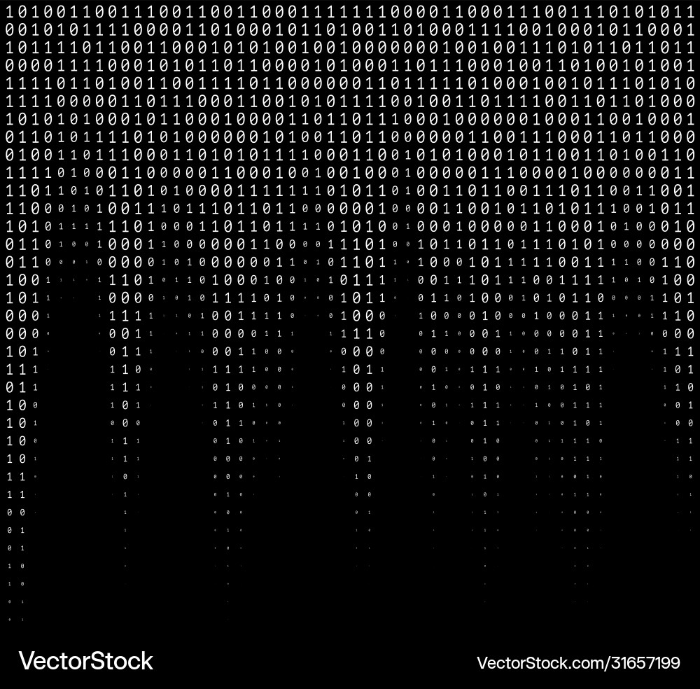 Binary numbers texture Binary numbers texture vector image