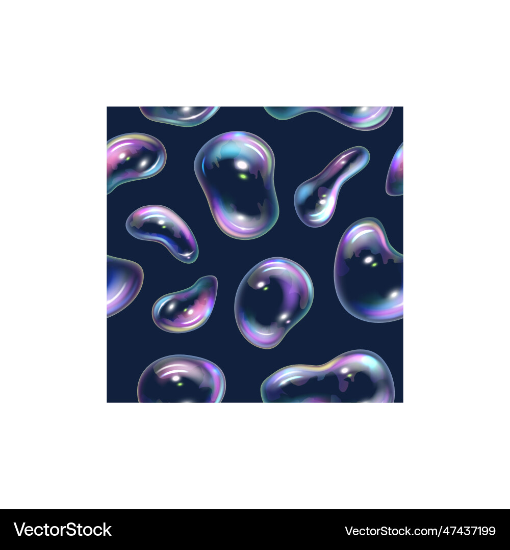Bubbles pattern seamless background with foam Bubbles pattern seamless background with foam vector image