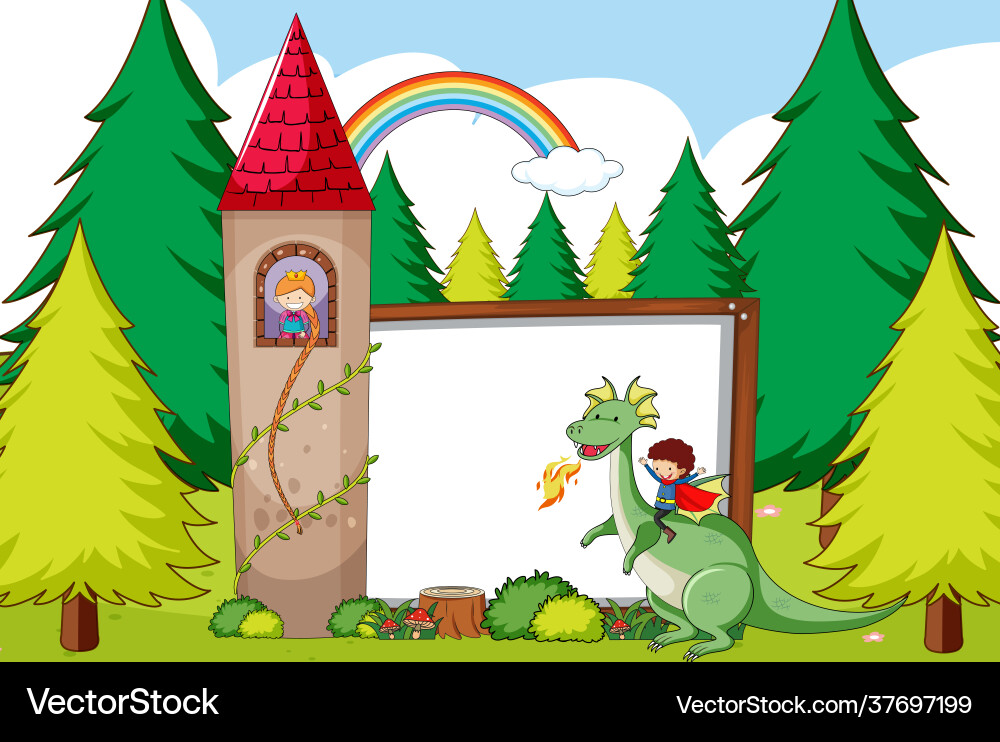 Fairy tale banner template Royalty Free Vector Image