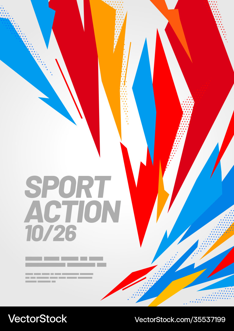 Layout design template with abstract dynamic vector image
