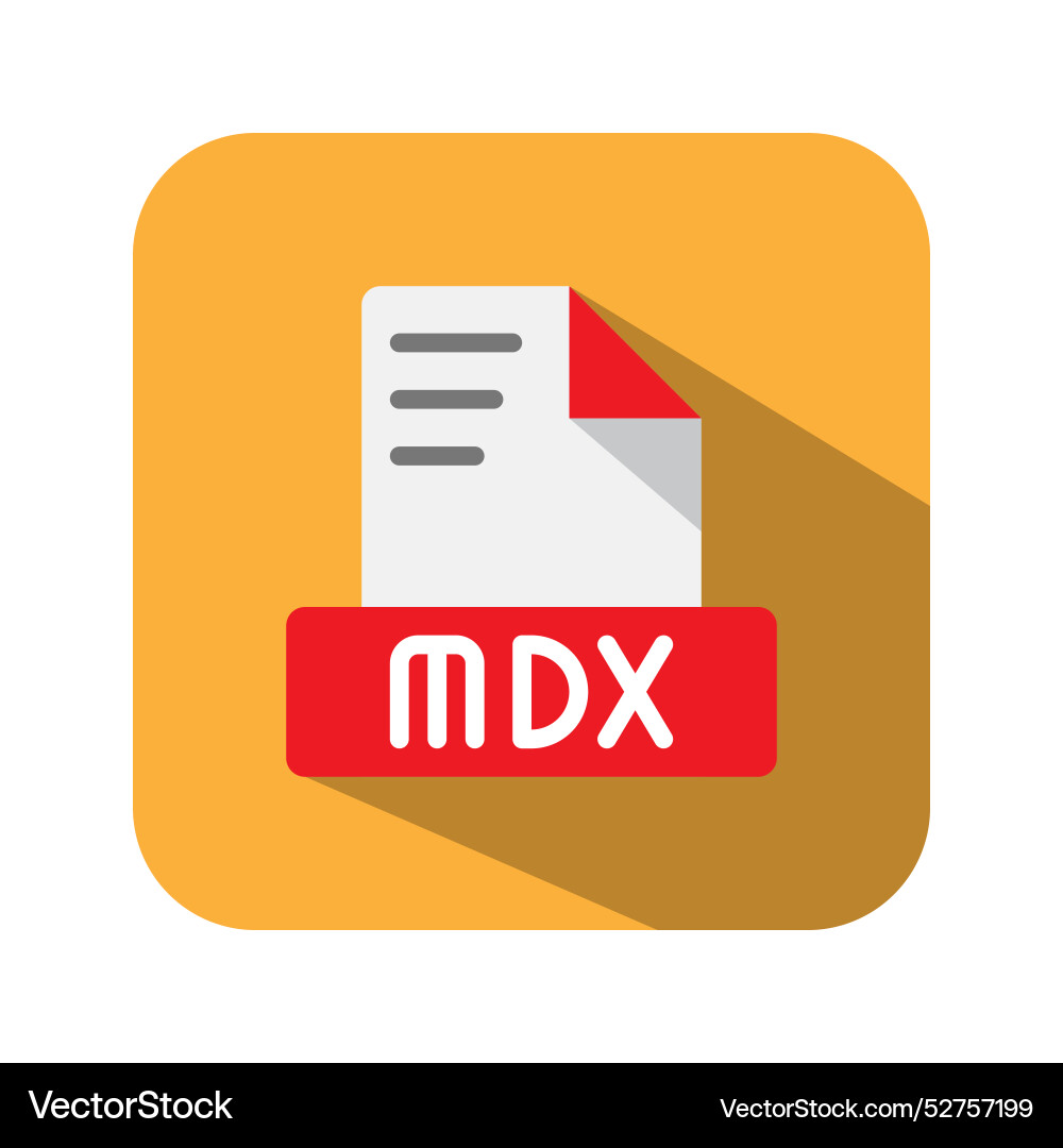 Mdx simple text flat icons symbol document files Mdx simple text flat icons symbol document files vector image