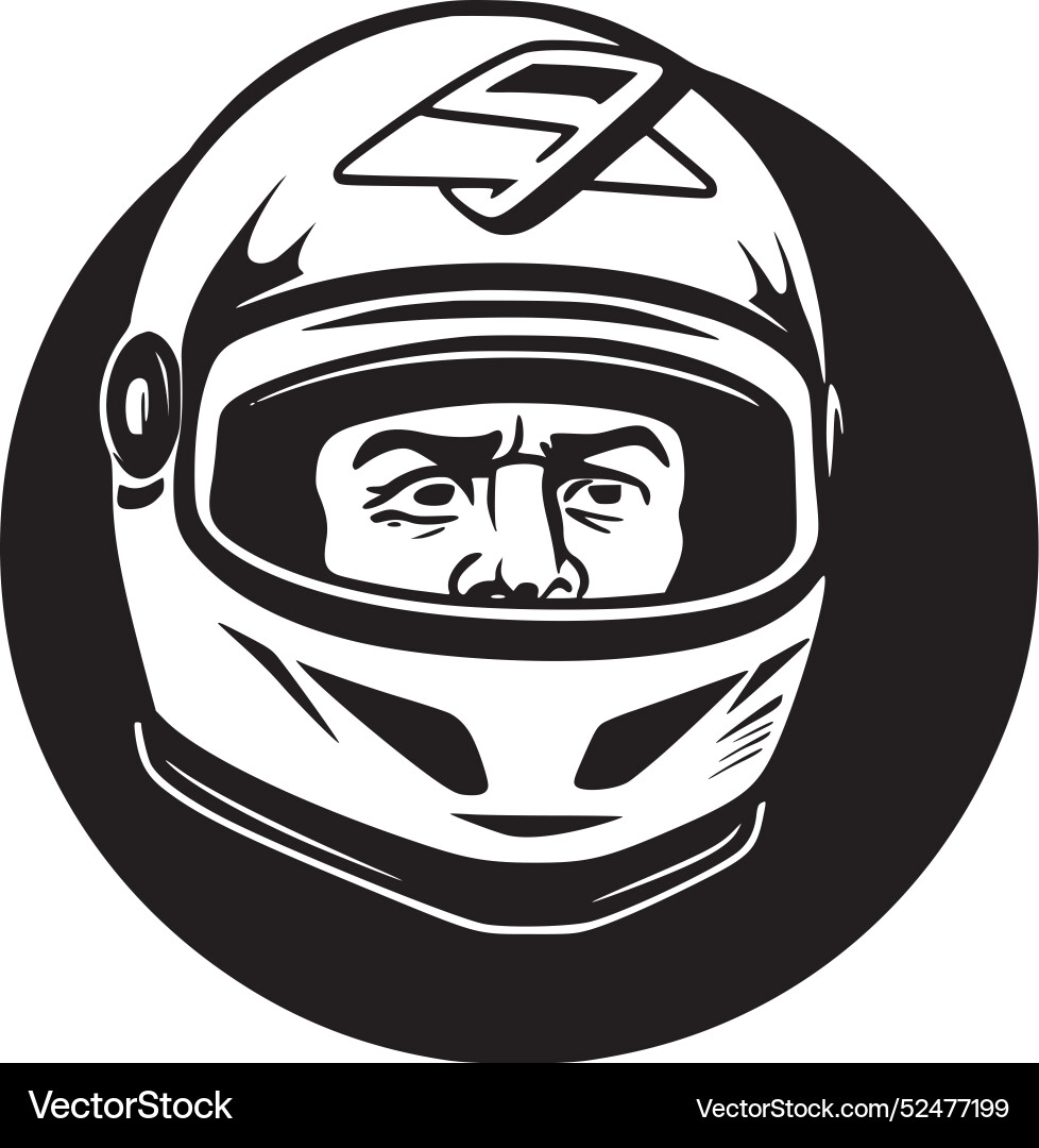 Racing - black and white isolated icon Royalty Free Vector