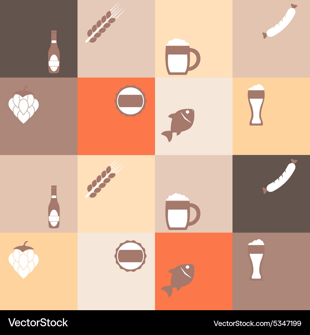 Seamless pattern with consumption of beer Vector Image