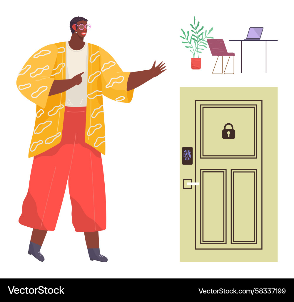 Secure Remote Access - Digital Keycard Vector Image