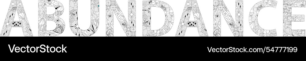 Word abundance entangle object Word abundance entangle object vector image
