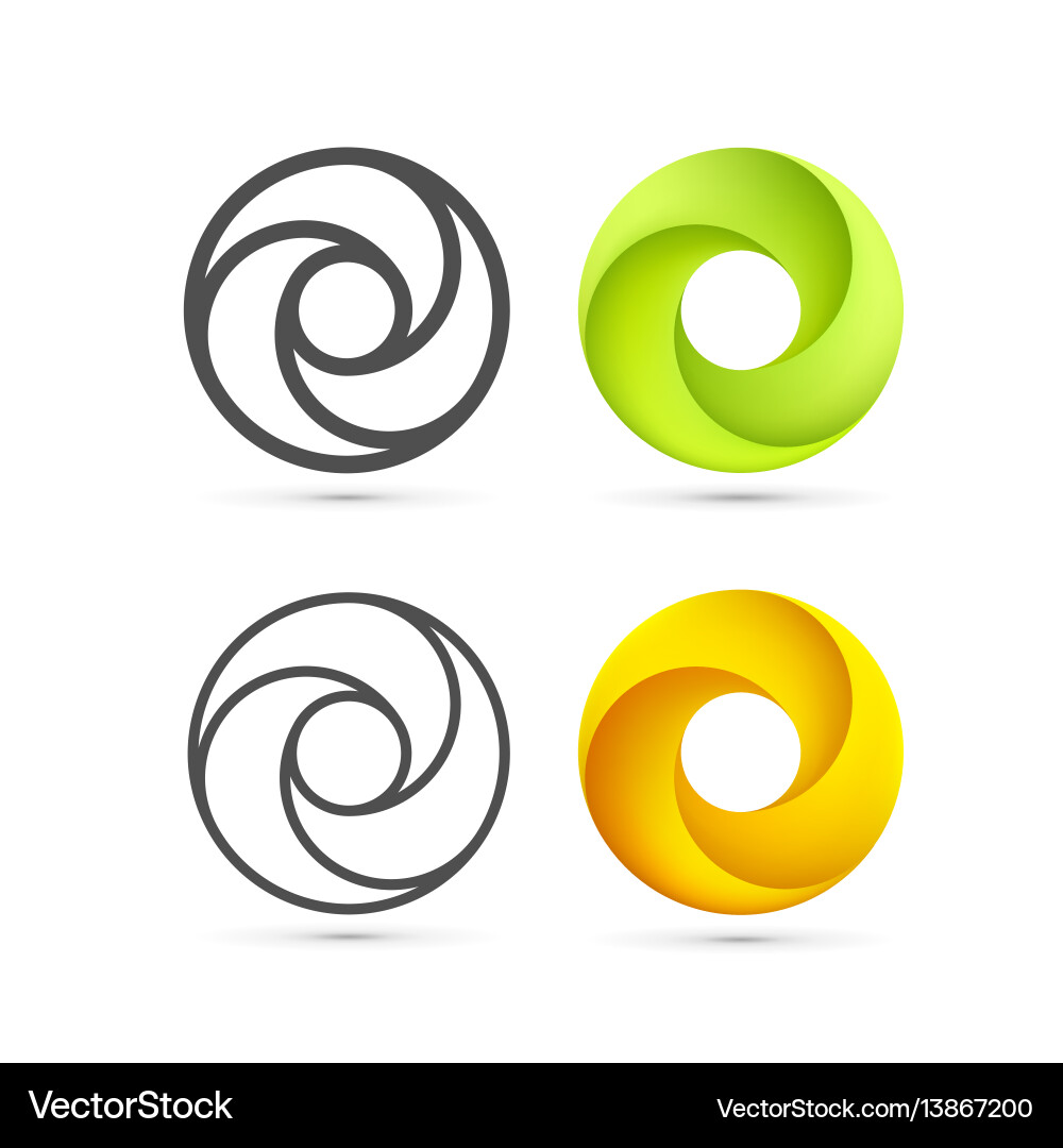 Abstract Loop & Infinity Symbols vector image
