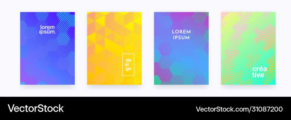 Geometric pattern background color gradient vector image