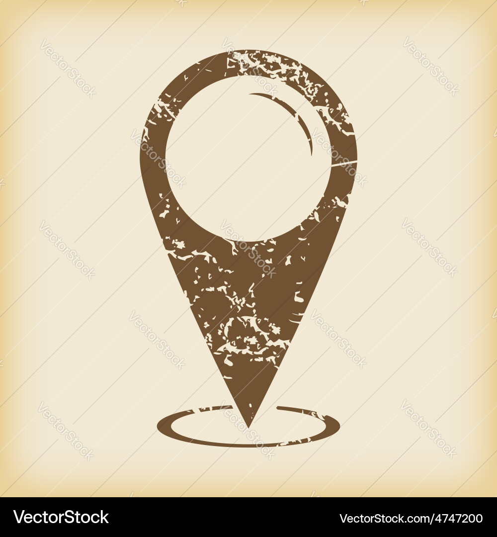 Grungy area pointer icon Vector Image