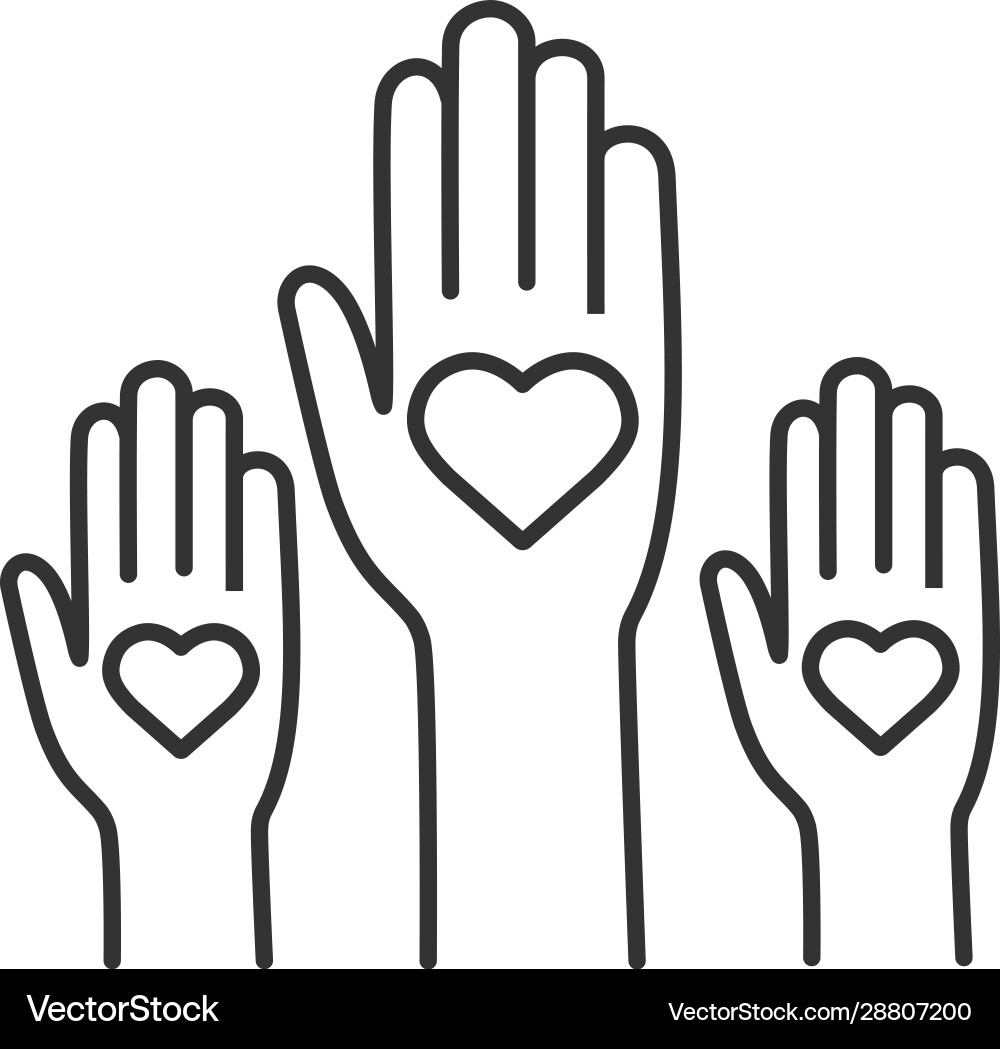 Unity in diversity linear icon Unity in diversity linear icon vector image