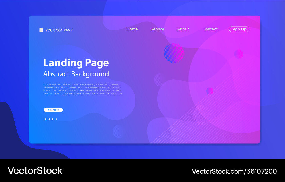Website landing page background modern abstract Vector Image